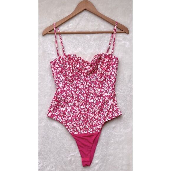 NWT Zara Floral Printed Corset Bodysuit - Picture 8 of 16